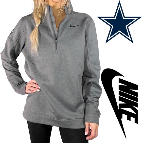 NWOT‎ NIKE Half-Zip Pullover w/ Dallas Cowboys Star on Sleeve - Picture 2 of 9